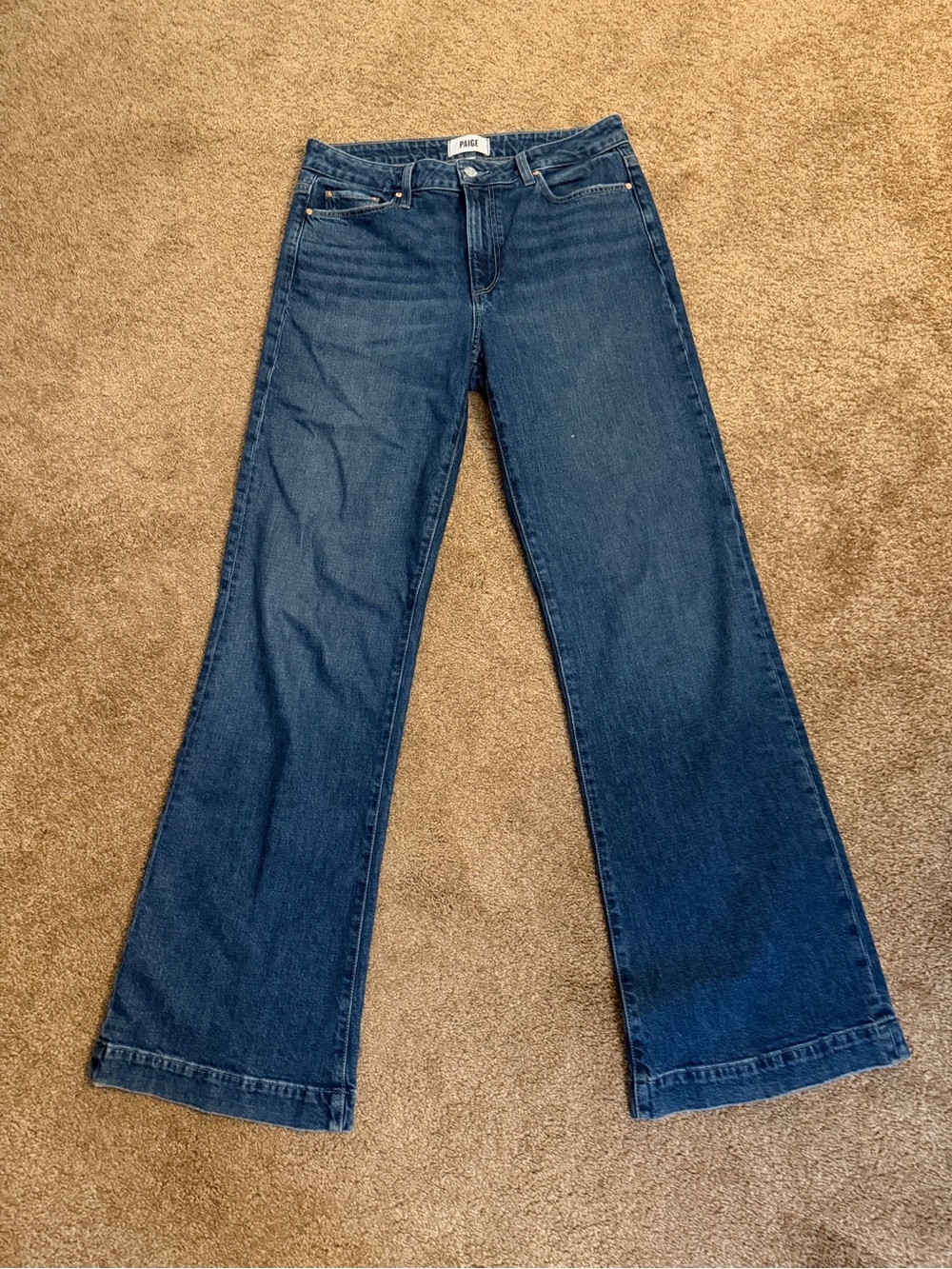 PAIGE Indigo Wide-Leg High-Rise Jeans